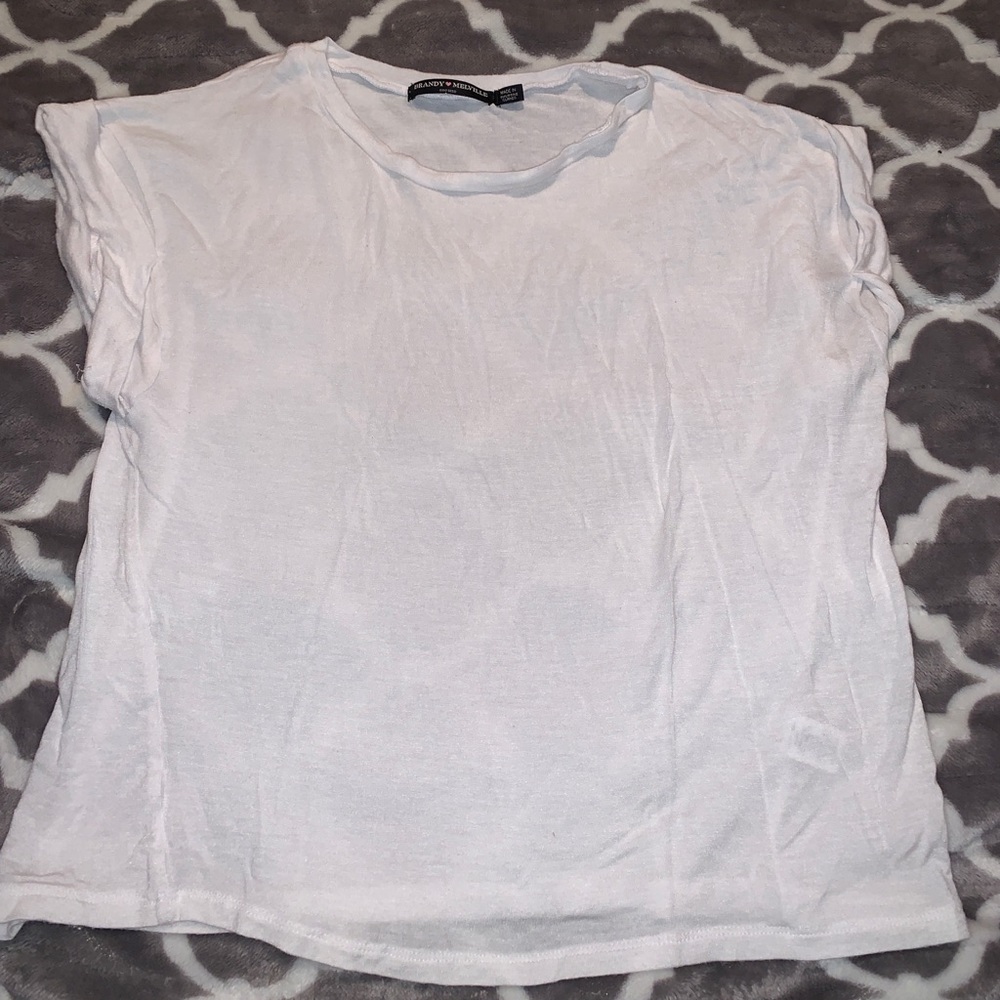 Brandy Melville white soft tee size OS